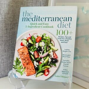 The Mediterranean Diet Quick & Easy 5-Ingredient Cookbook Paperback Recipe Book